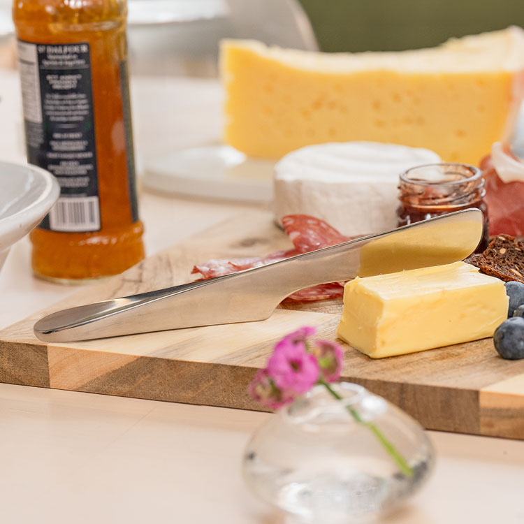 Smørkniv som står, rustfritt stål Stor