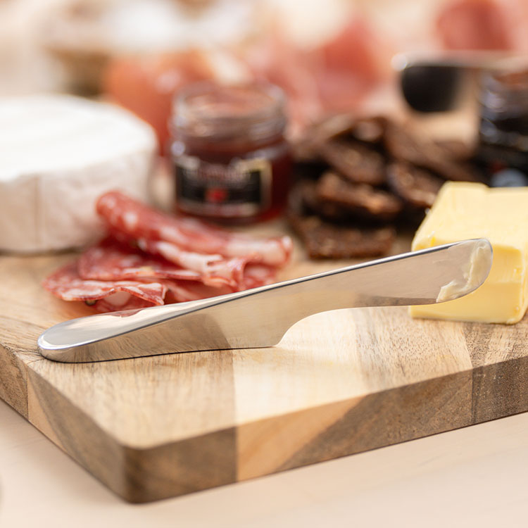 Smørkniv som står, rustfritt stål Liten
