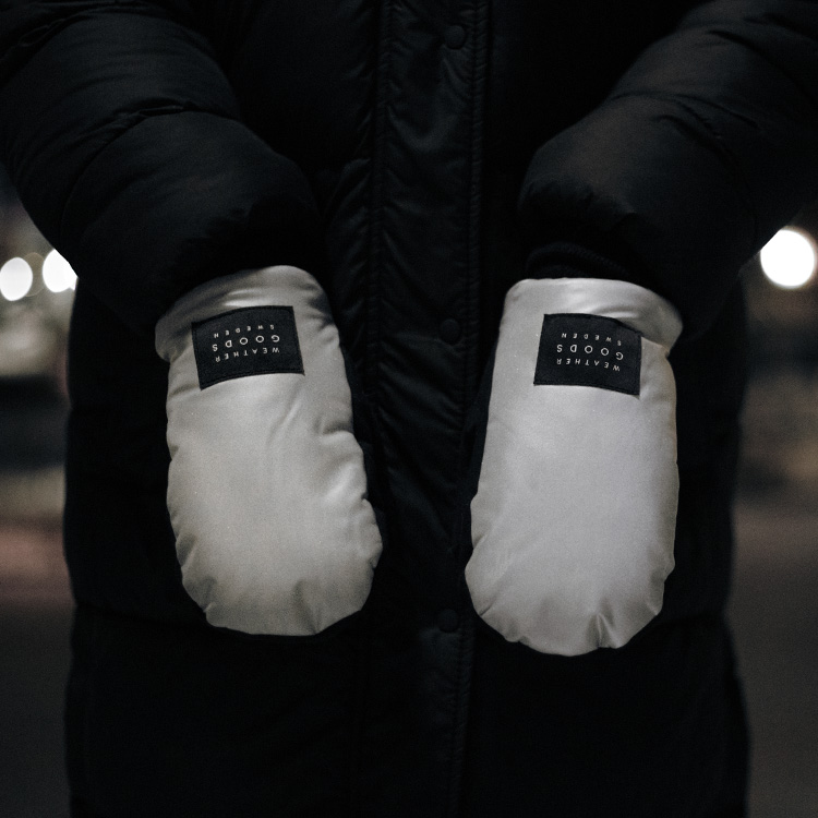 Votter med refleks, M/L Sølv