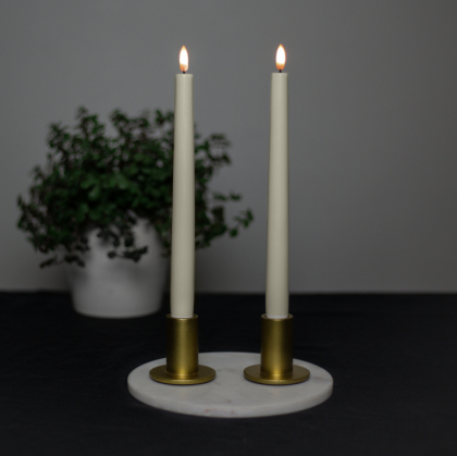 Premium LED antikklys, Kremhvit, 2 stk.