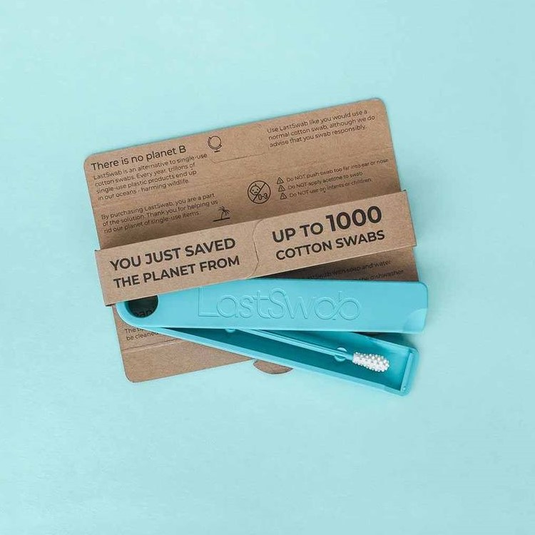 LastSwab Basic gjenbrukbar bomullspinne, Turkis