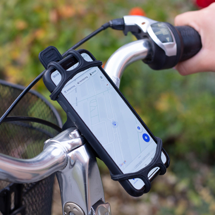Mobilholder til sykkel & barnevogn, Svart