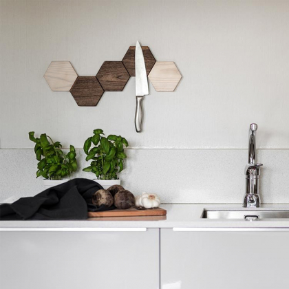 Knivmagnet i tre HEXA, Miks 5-pakning