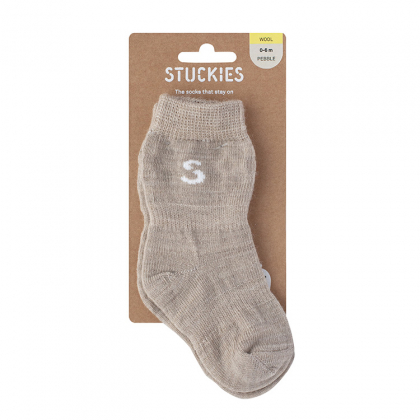 Smarte babysokker Stuckies Ull, 1-pakning Beige 10-15