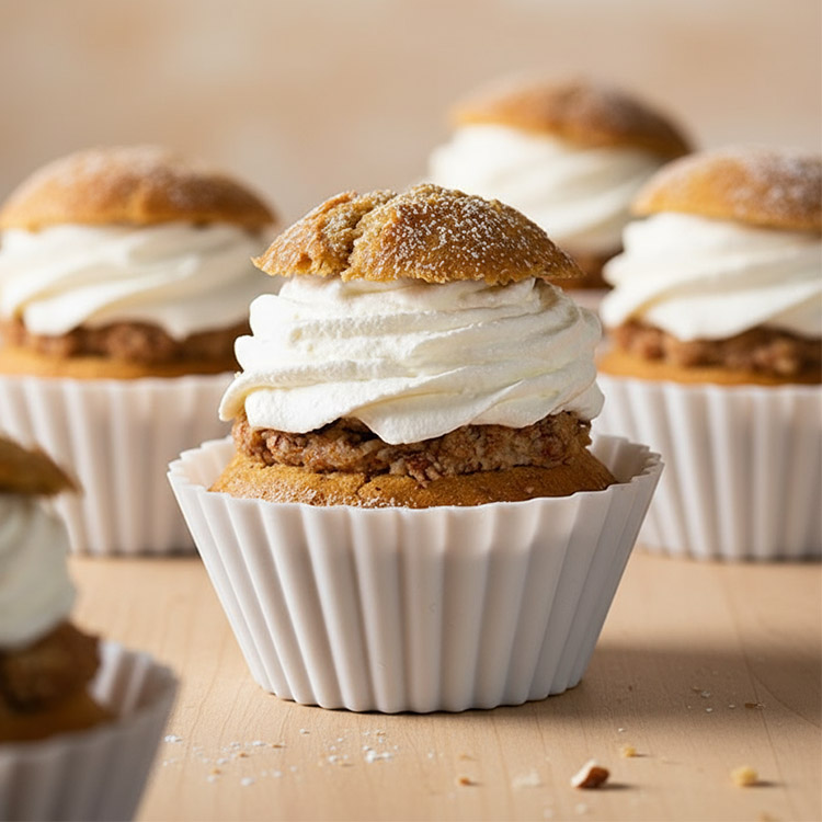 Muffinsformer av silikon, 6-pakning Svart/hvit/grå 2 dl former