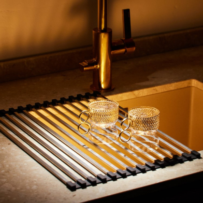 Tørkematte for oppvask Happy Sinks, Rustfritt stål