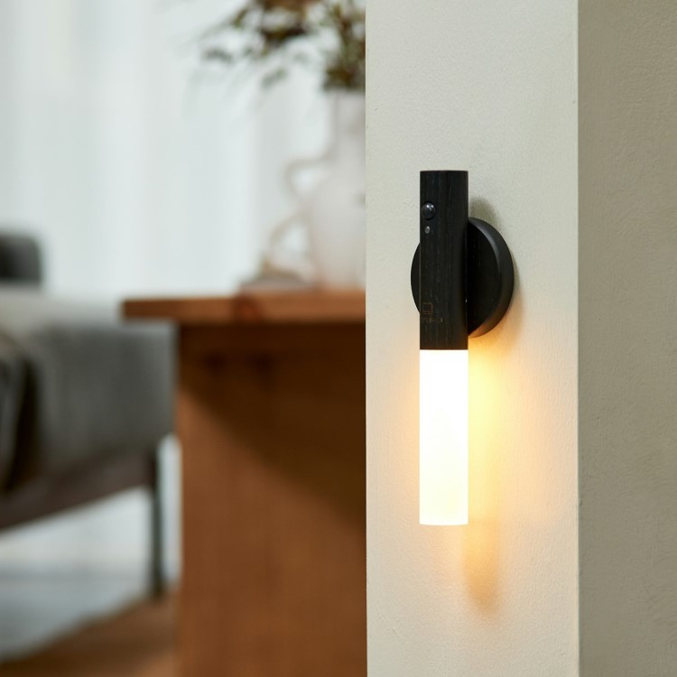 Avtagbar lampe med bevegelsessensor, Svart