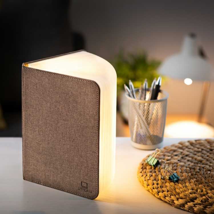 Bokformet lampe, Large Brun