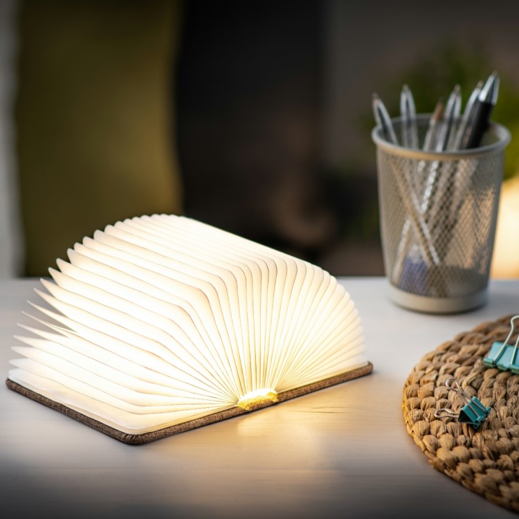 Bokformet lampe, Small Brun