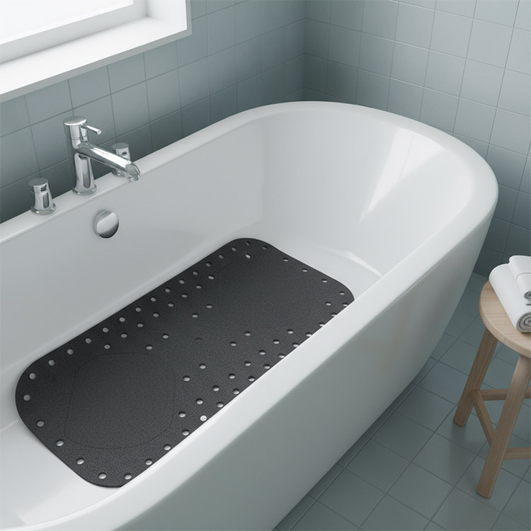 Sklisikker matte til badekar, Large mørkegrå