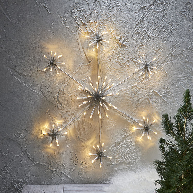 Snøkrystall med belysning, 50 cm