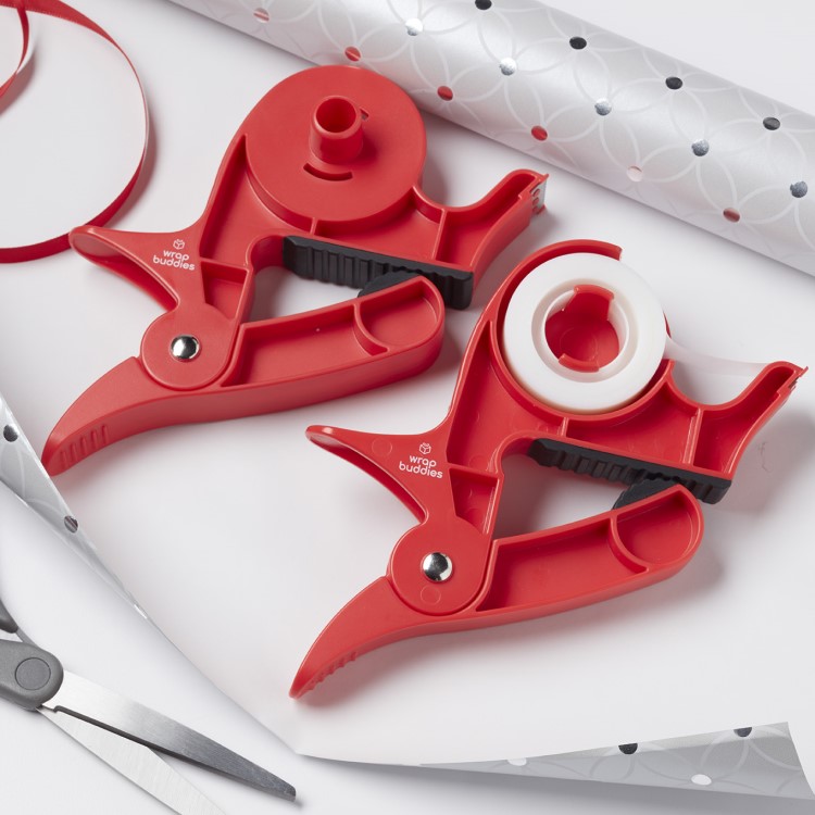 Gavepapirklemmere Wrap Buddies, Rød
