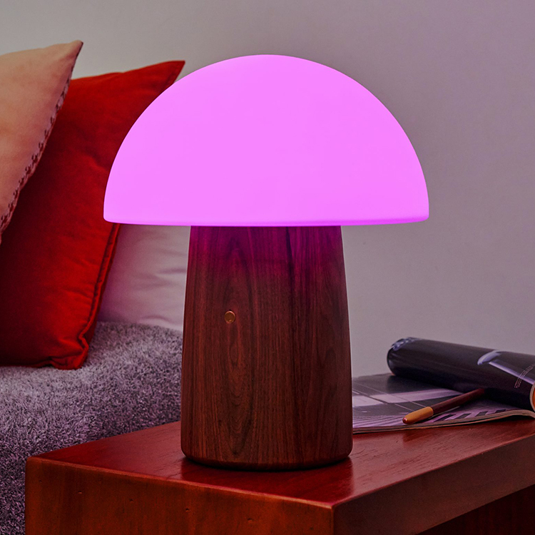 Oppladbar sopplampe, Large Valnøtt