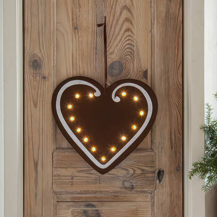 Batteridrevet juledekorasjon i filt, Pepperkake