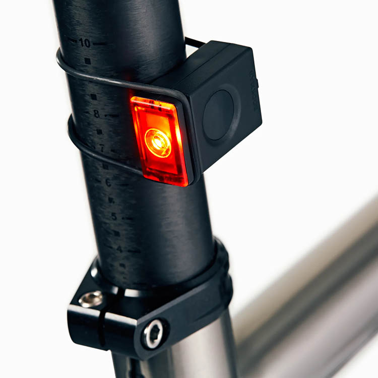 Oppladbar sykkellykt mini, Baklykt Svart