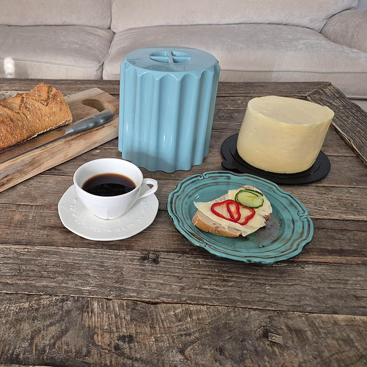 Ostebeger for runde oster, Blå