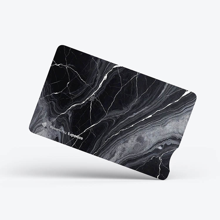 Debetkort Tapeeze, svart marmor