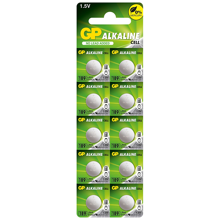Batteri LR54 eller AG10, 10-pakning