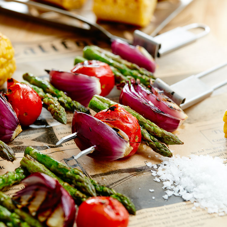 Grillspyd med skyvedel, 2-pakning