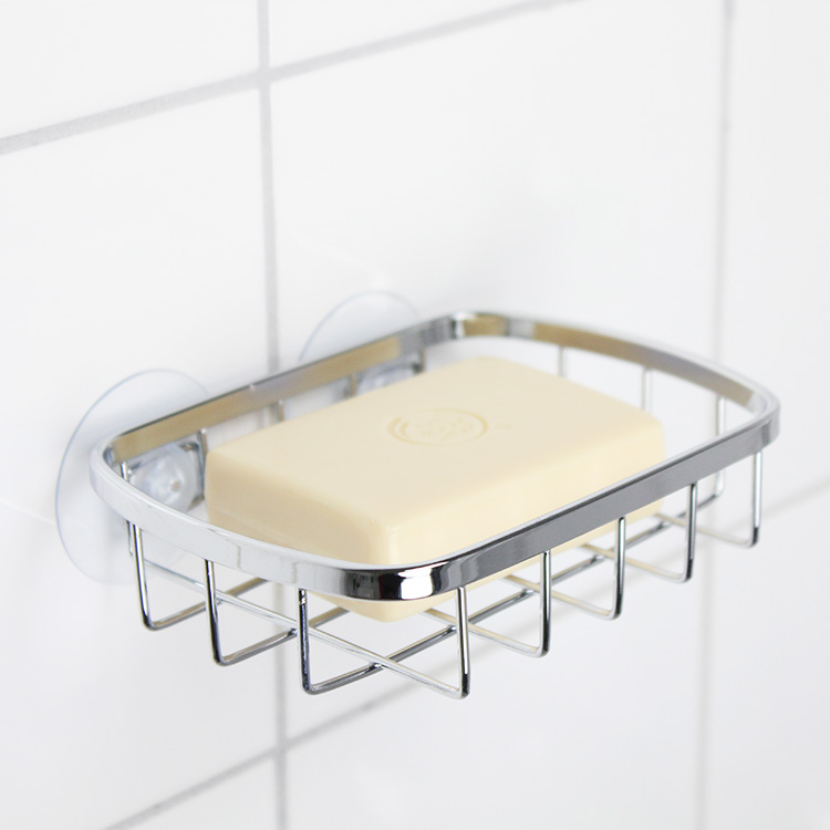 Rustfritt såpefat med sugekopp