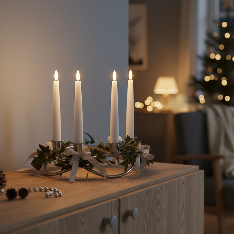 Stearinlys med fjernkontroll, 4 stk.