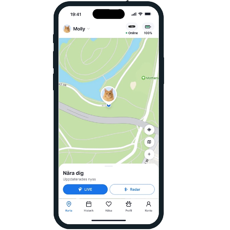 GPS til katt, Tractive
