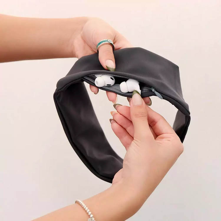 Hårbånd med oppbevaringslomme