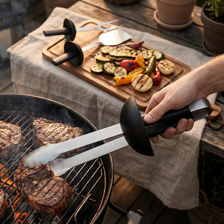 Grillsett med varmeskjold, Born in Sweden