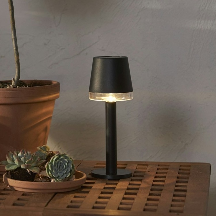Solcelledrevet bordlampe mini
