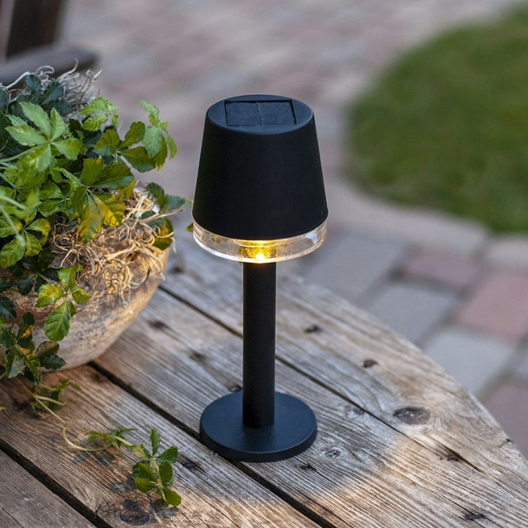 Solcelledrevet bordlampe mini