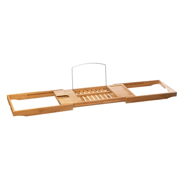 Uttrekkbart badekarbrett i bambus, 70-105 cm