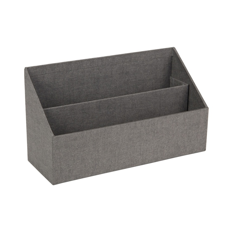 Brevholder, Canvas Laminat, GEORGE, 25,5 x 10 x H14,5 cm, Grå