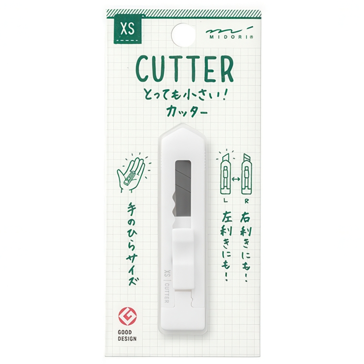Brytekniv i miniformat, MIDORI CUTTER XS, hvit
