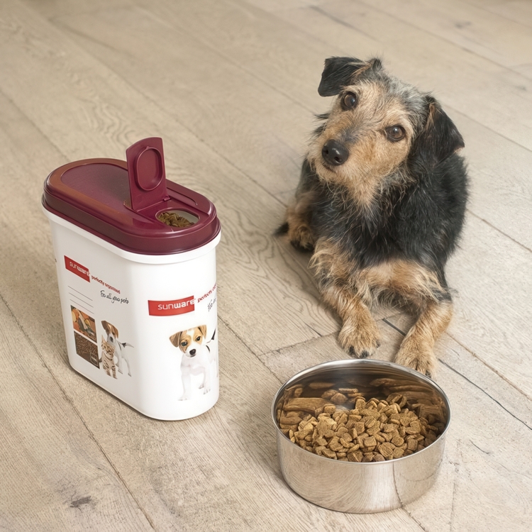 Oppbevaringsboks for hunde- og kattemat 2,2L