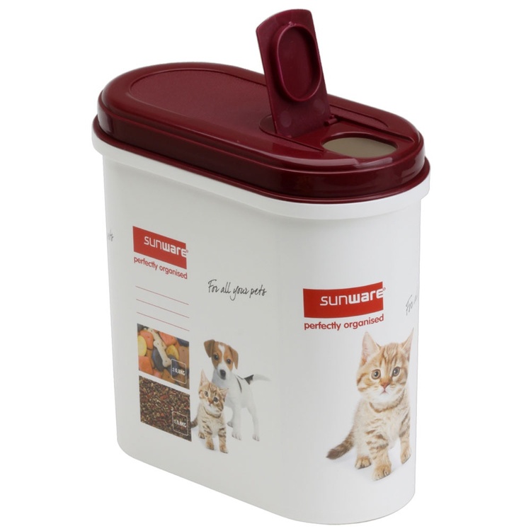 Oppbevaringsboks for hunde- og kattemat 2,2L