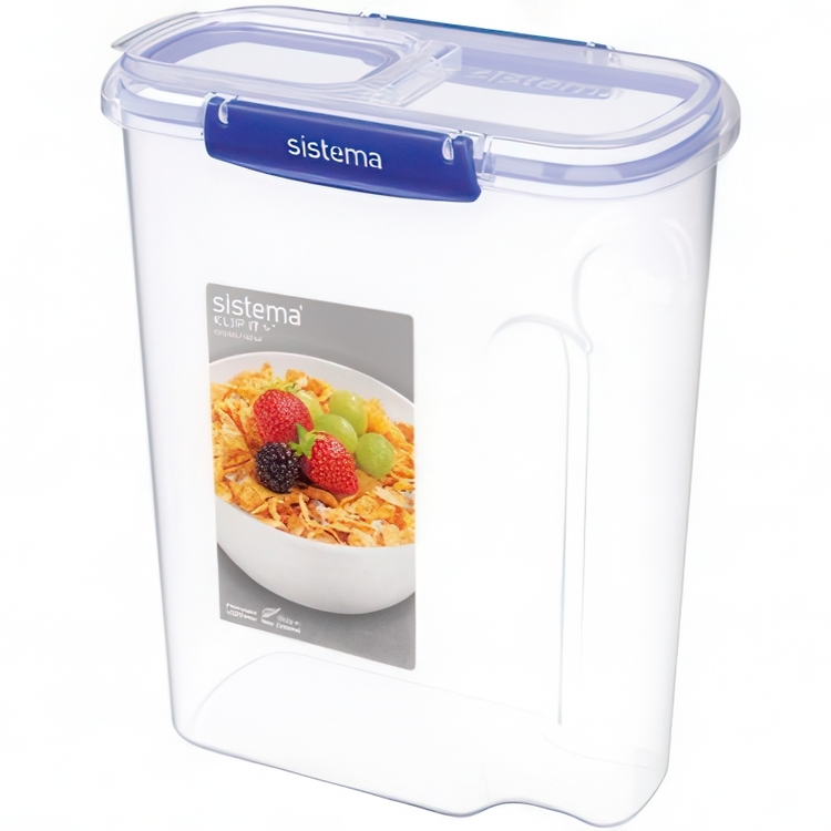 Stor oppbevaringsboks med flipplokk 4,2 L, Sistema