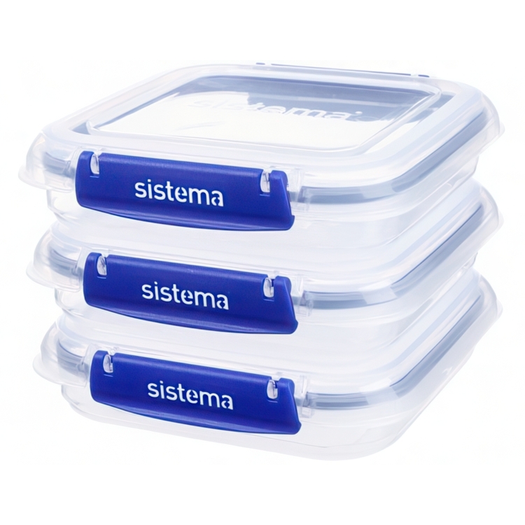 Smørbrødboks 3-pakk 0,52L, Sistema