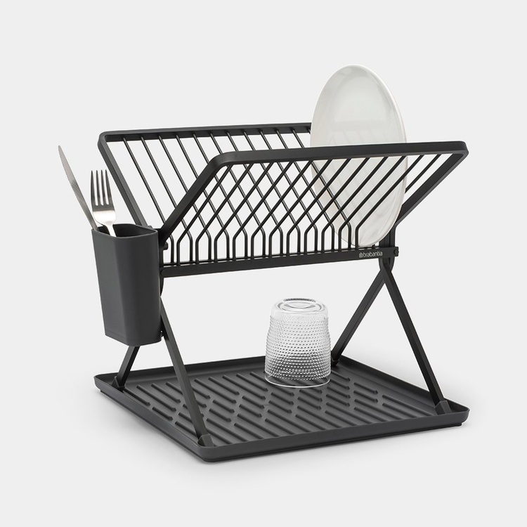 Sammenleggbart oppvaskstativ, Brabantia, Mørkegrå