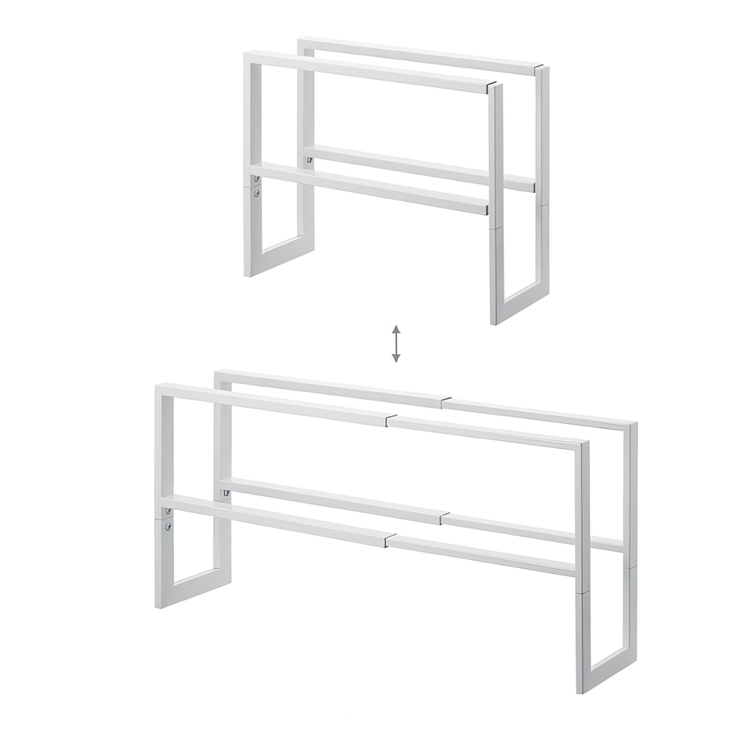 Uttrekkbar skohylle, 38-70 cm, Yamazaki