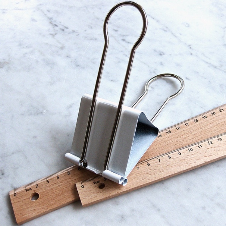 Ekstra stor binders, JUMBO FOLDBACK CLIP, hvit
