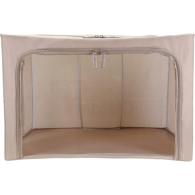 Myk oppbevaringsboks med vindu 77L, Beige