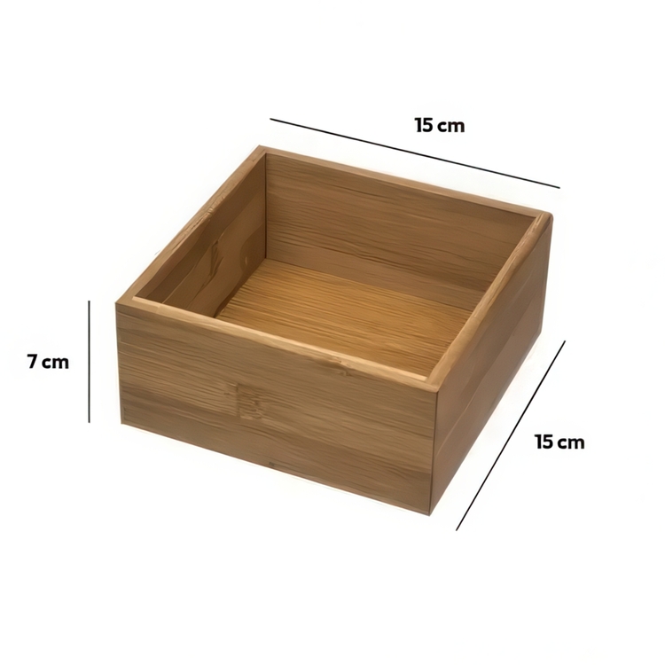 Skuffinnlegg i bambus, 15x15 cm