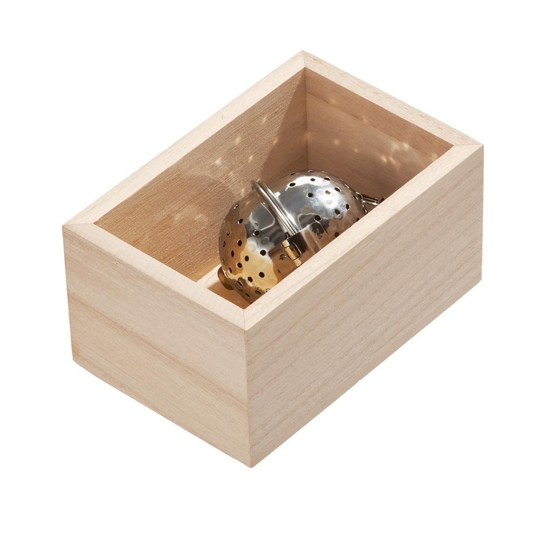 Innleggsboks i tre, 12,7x8,6 cm, iDesign