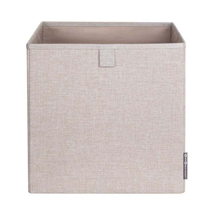 Oppbevaringskube i tekstil, Bigso, Beige