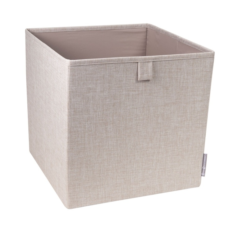 Oppbevaringskube i tekstil, Bigso, Beige