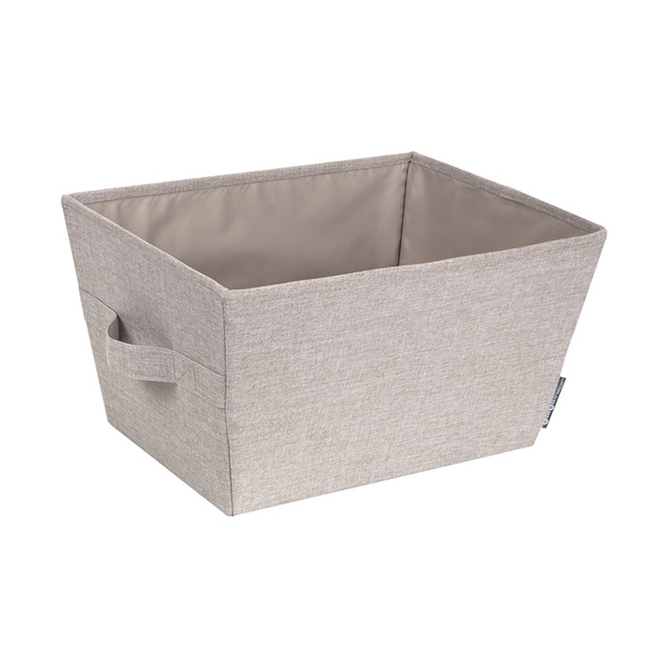 Mellomstor oppbevaringskurv i stoff, Bigso, Beige