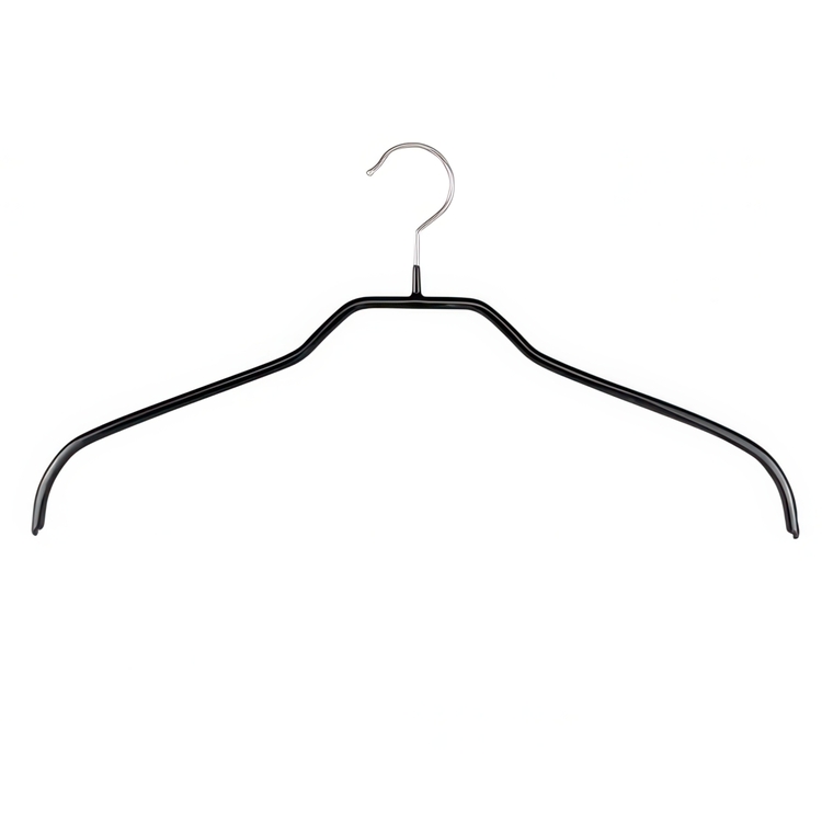 Sklisikker kleshenger, 45 cm, svart