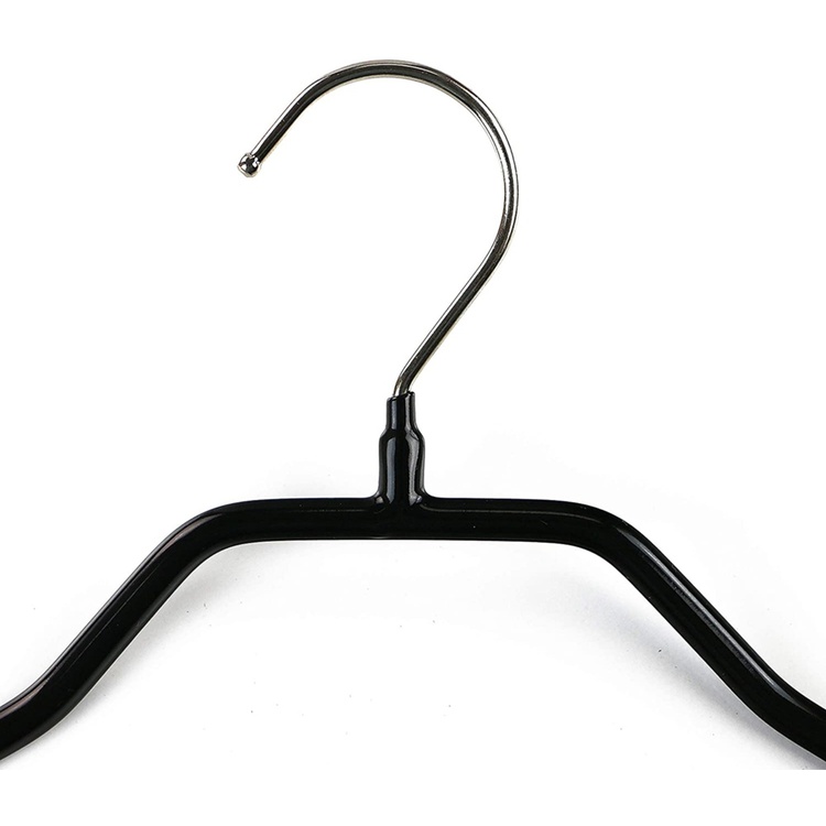 Sklisikker kleshenger, 45 cm, svart