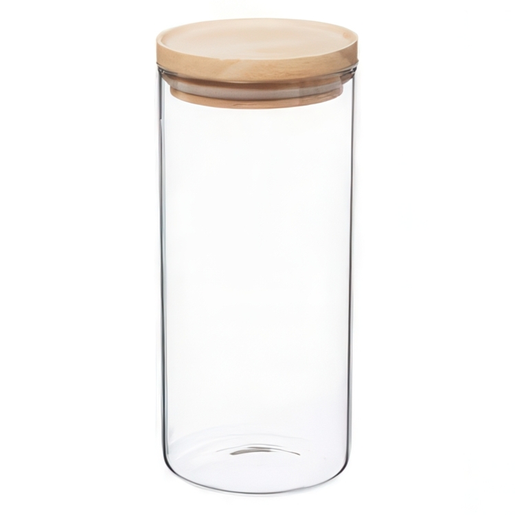 Rund oppbevaringsboks i glass 1,3L, 5five