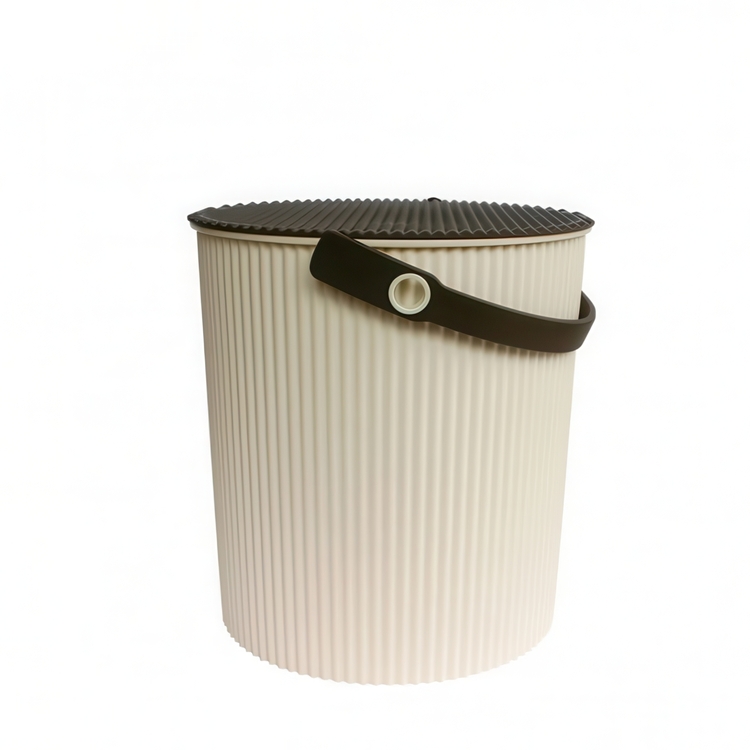 Bøtte med lokk 20L, Omnioutil, Beige/Brun